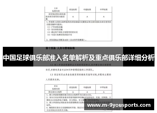 中国足球俱乐部准入名单解析及重点俱乐部详细分析